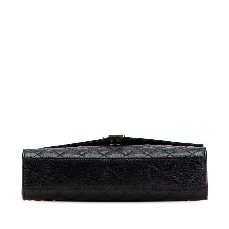 YSL Saint Laurent Envelope 2Way Bag Leather Travel Bag
