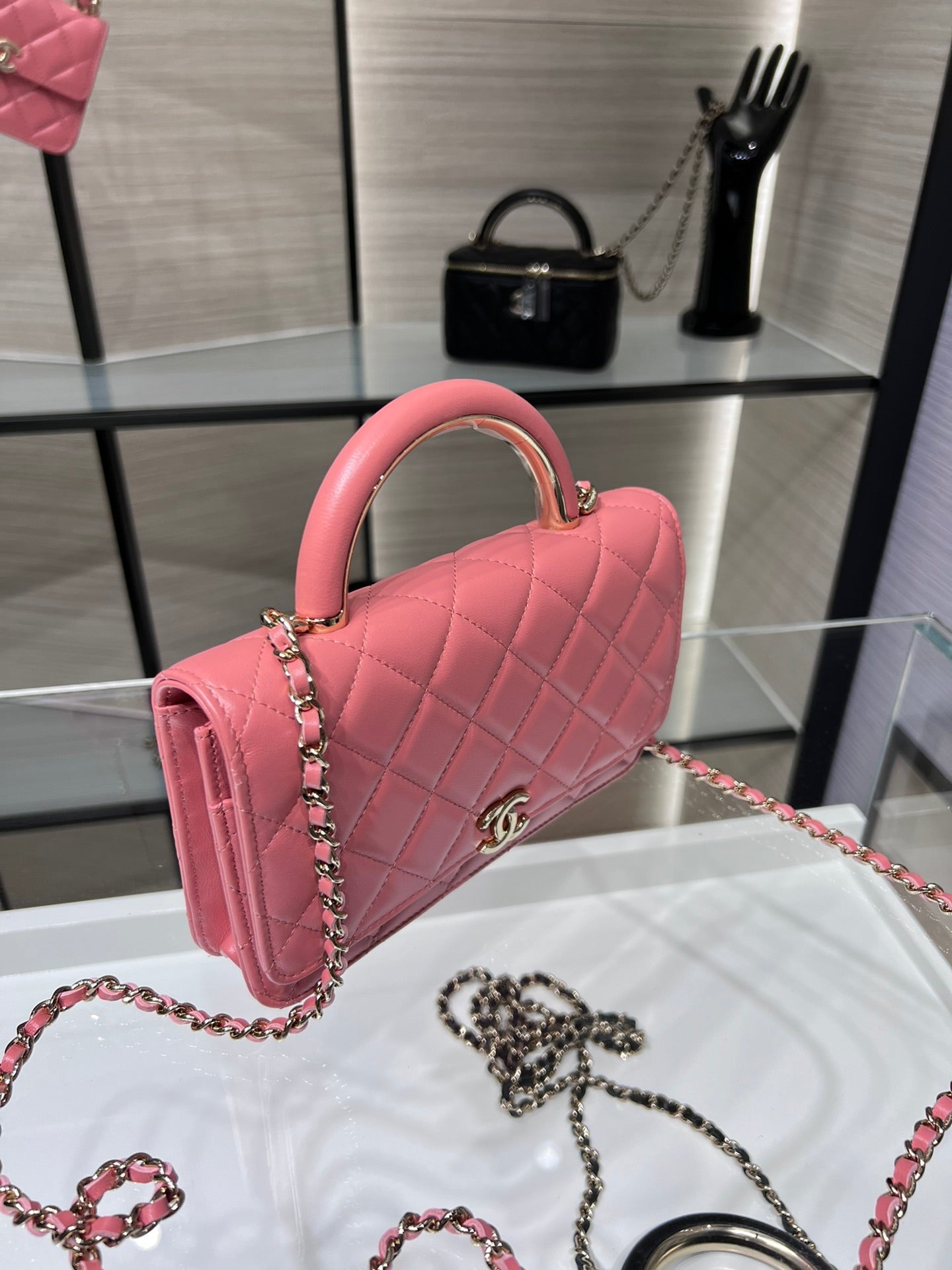 CHLWOC 19 Wallet Hardware PiNike Gold Chain Crossbody Bag
