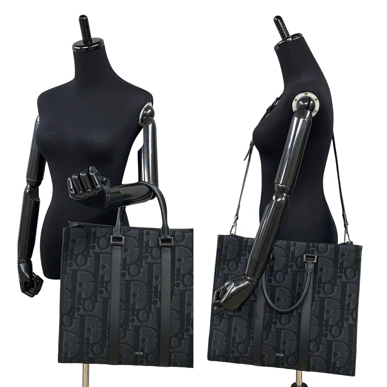 Dior Tote Bag , Trotter Pattern East West Leather Canvas