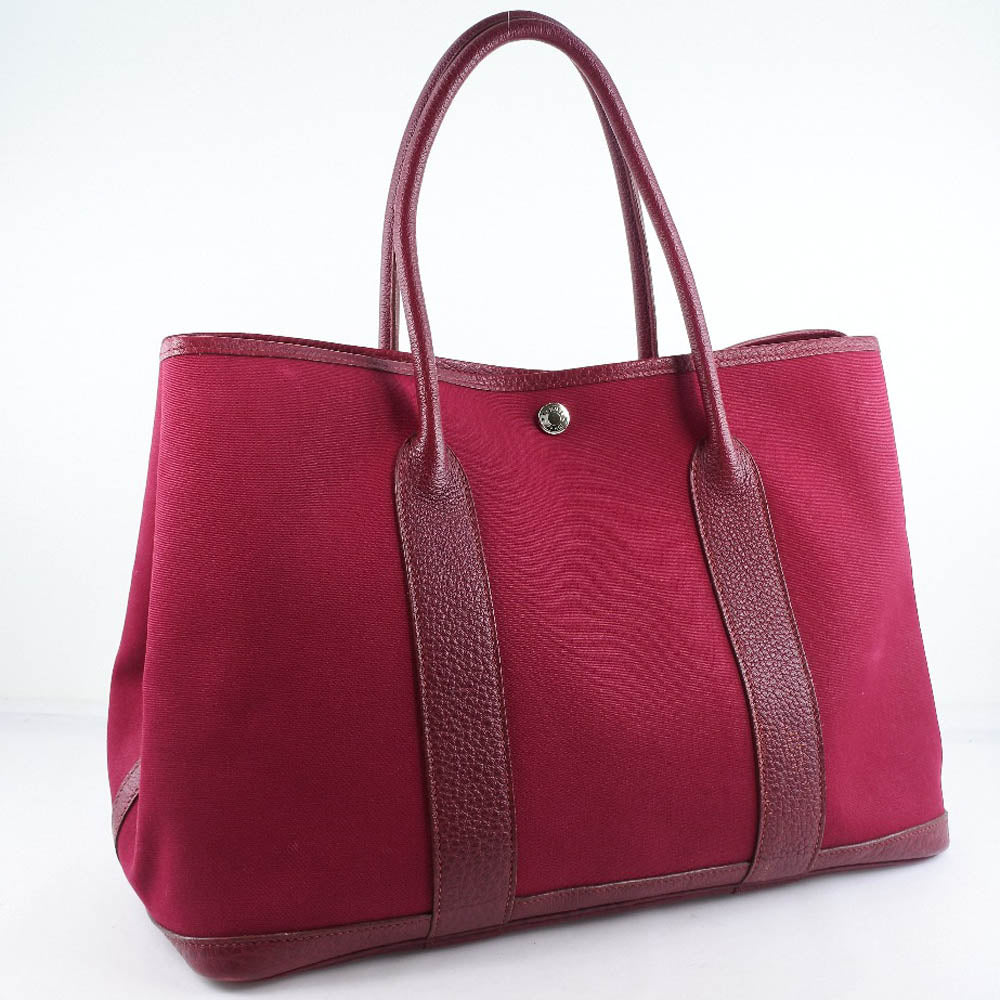 Hermes Handbag Towar Officier Garden Party Pm Women Red Travel Bag