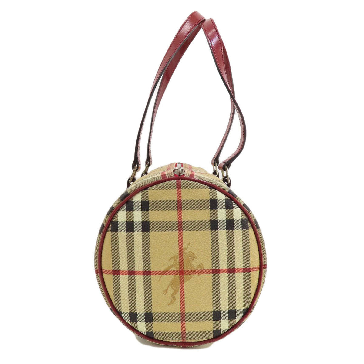 Burberry Pvc Nova Check Handbag Beige Travel Bag 56127043