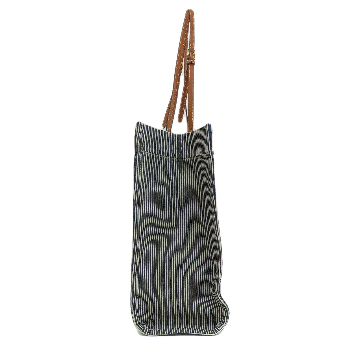 Shoulder Bag Square Hippo Stripe Women Canvas Blue