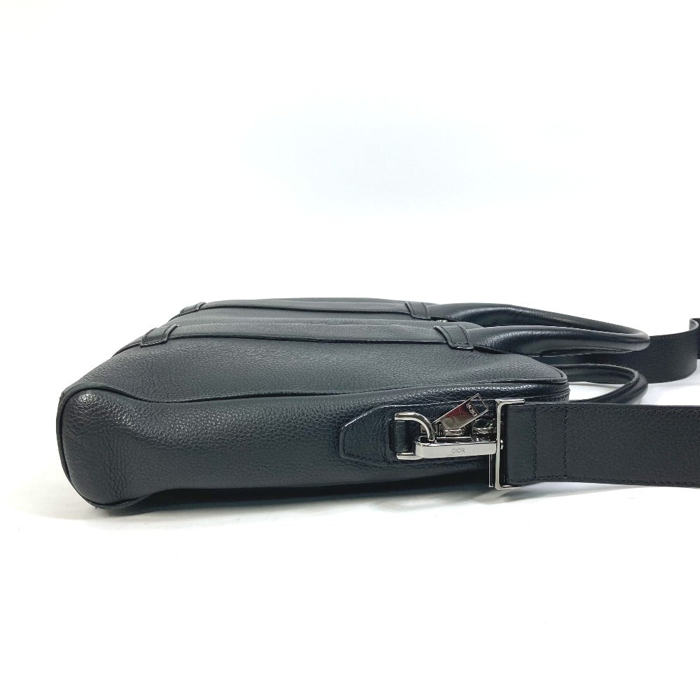 Dior Business Bag Handbag Inner Trotter Oblique Mens Leather Black Travel Bag