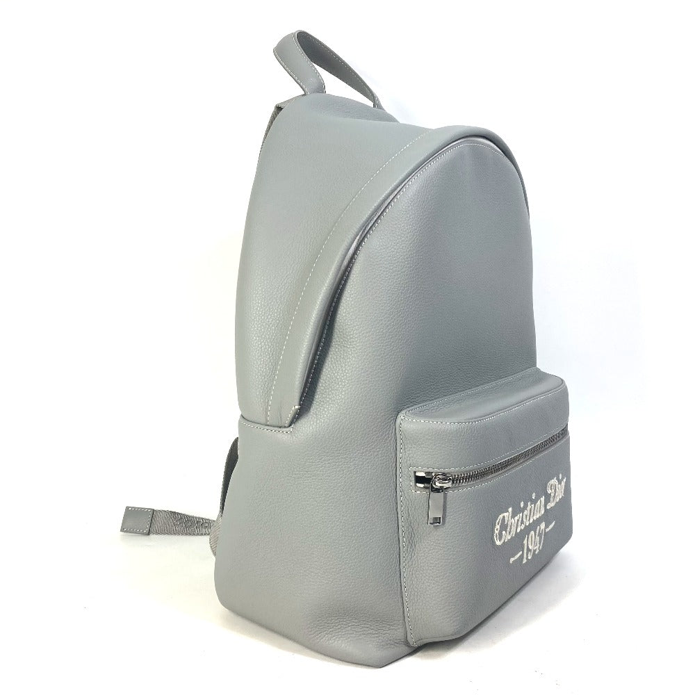 Dior Backpack Calfskin Gray Rider Backpack Mens Handbag Logo