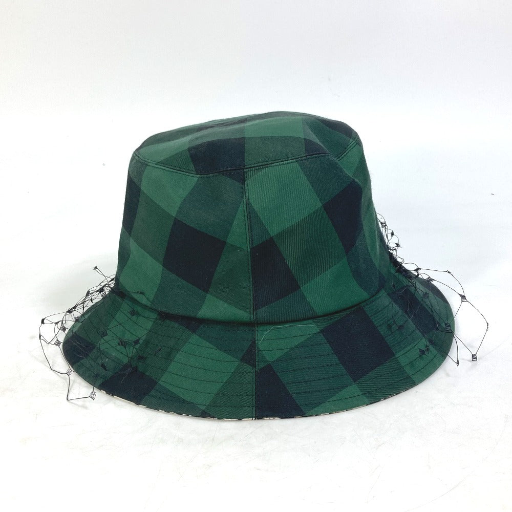 Dior Hat Polyester Cotton Oblique Veiled Bob Hat Green Travel Bag