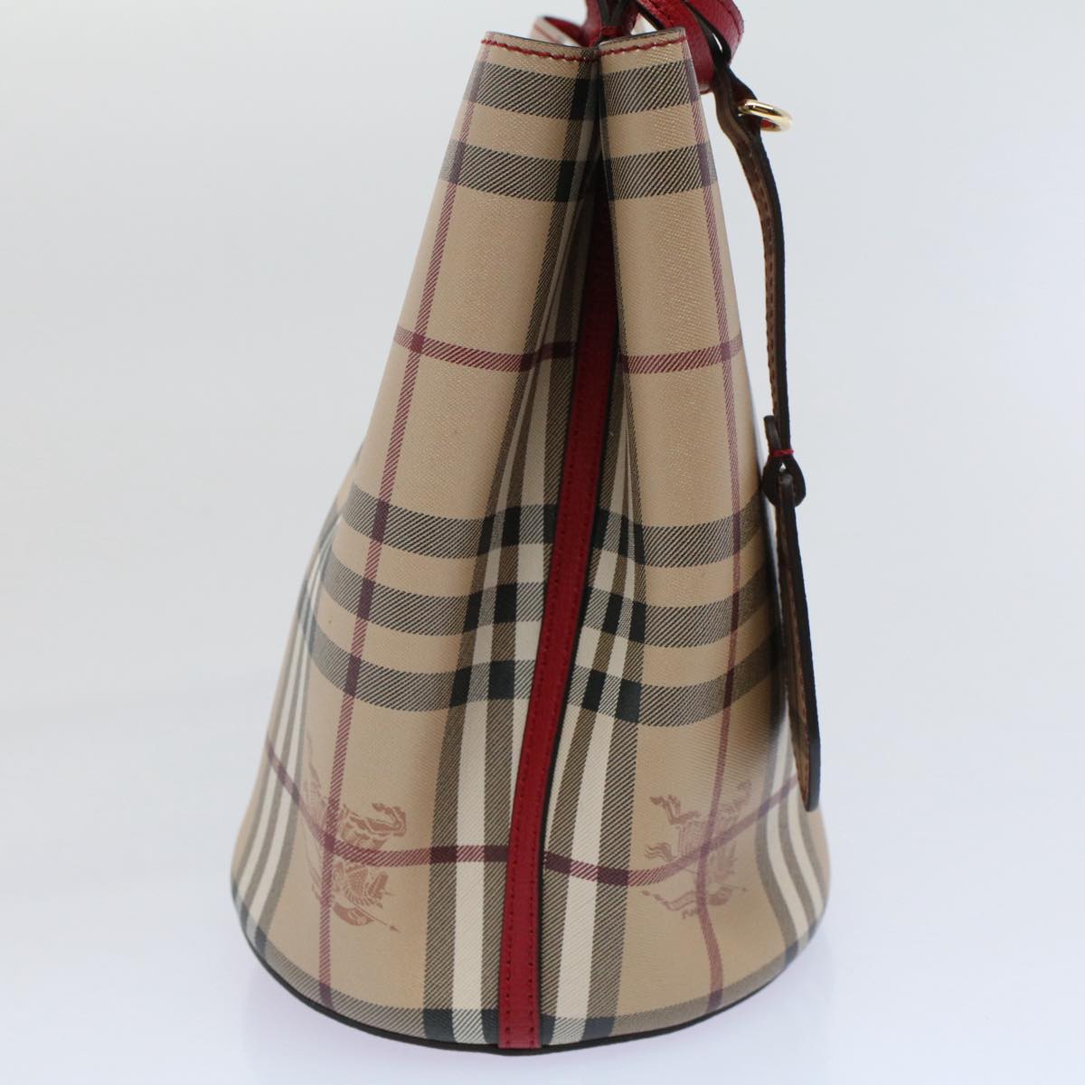Burberry Luxury Nova Check Shoulder Bag Auth 59021A Canvas Nylon Beige