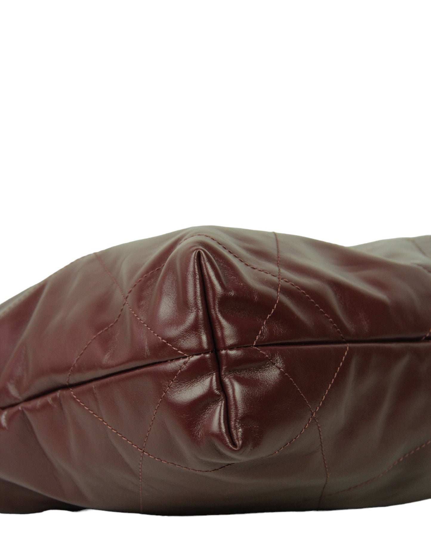 Chanel Burgundy Leather Quilted 22 Tote Bag