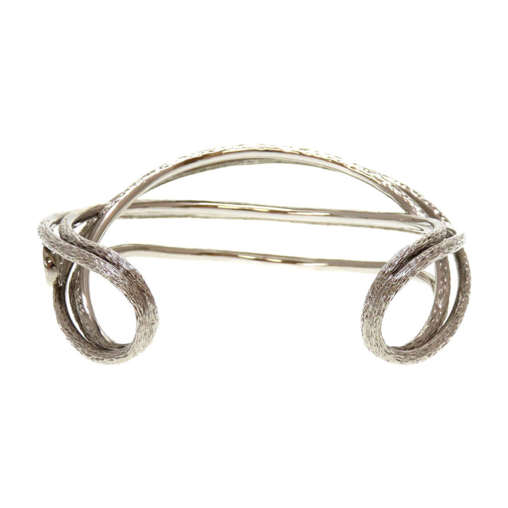 Dior Christian Bangle Metal Cd Unisex(Unisex) Handbag Silver Logo Travel Bag