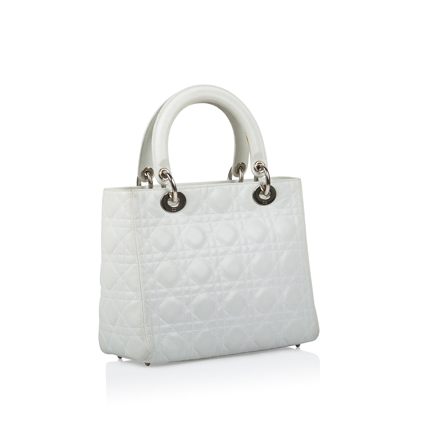 Dior Christian Lady Tote Bag White Lady Dior