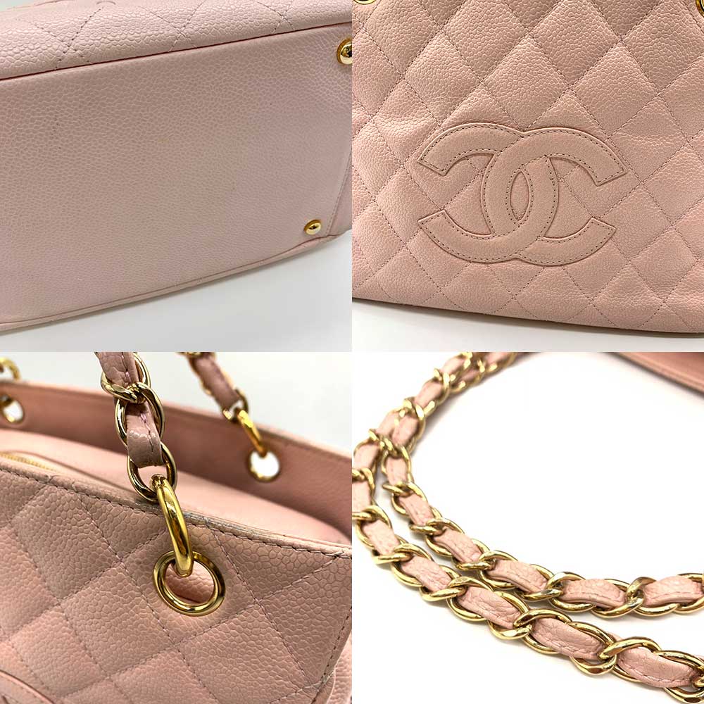 Chanel Caviar Skin Matelasse Chain Tote Bag