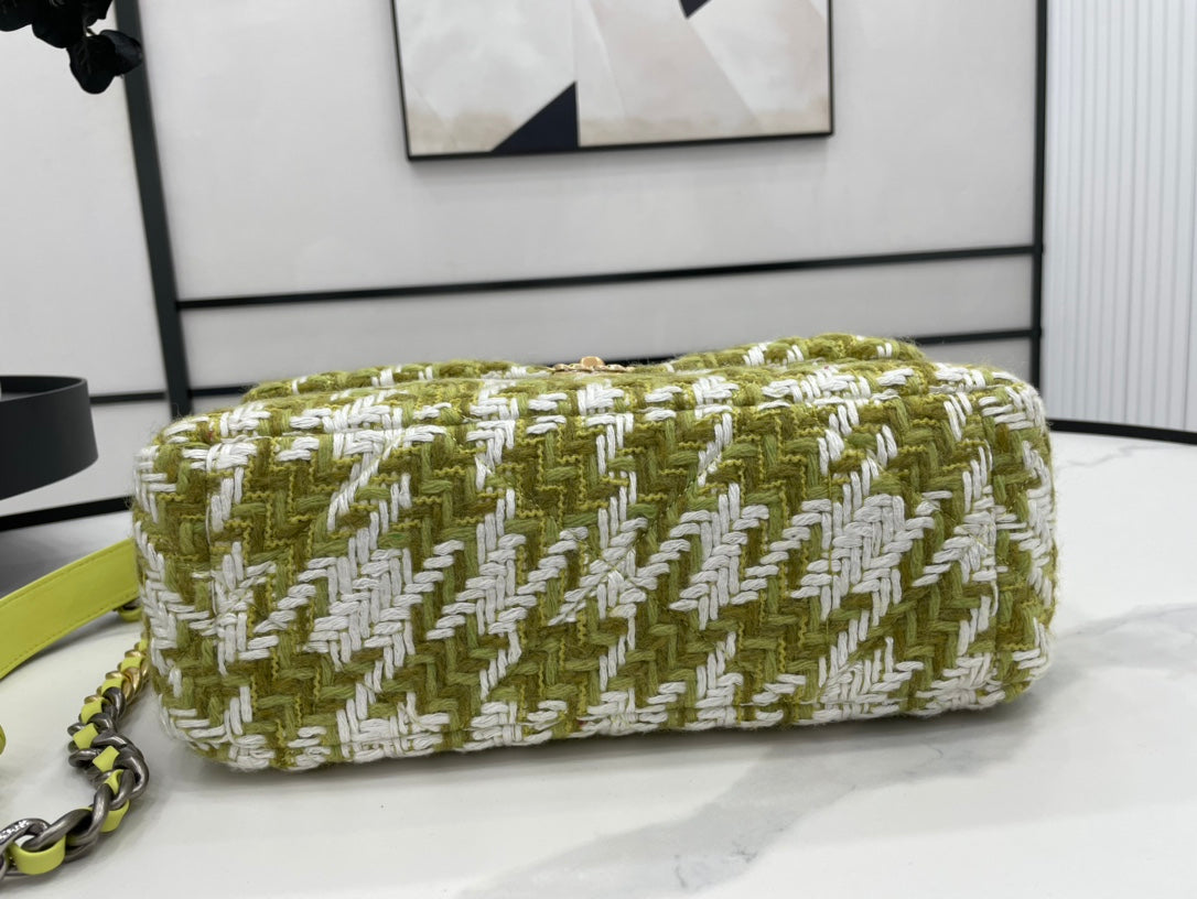 CHL 19 Hardware , ’s Green Gold Large Shoulder Bag