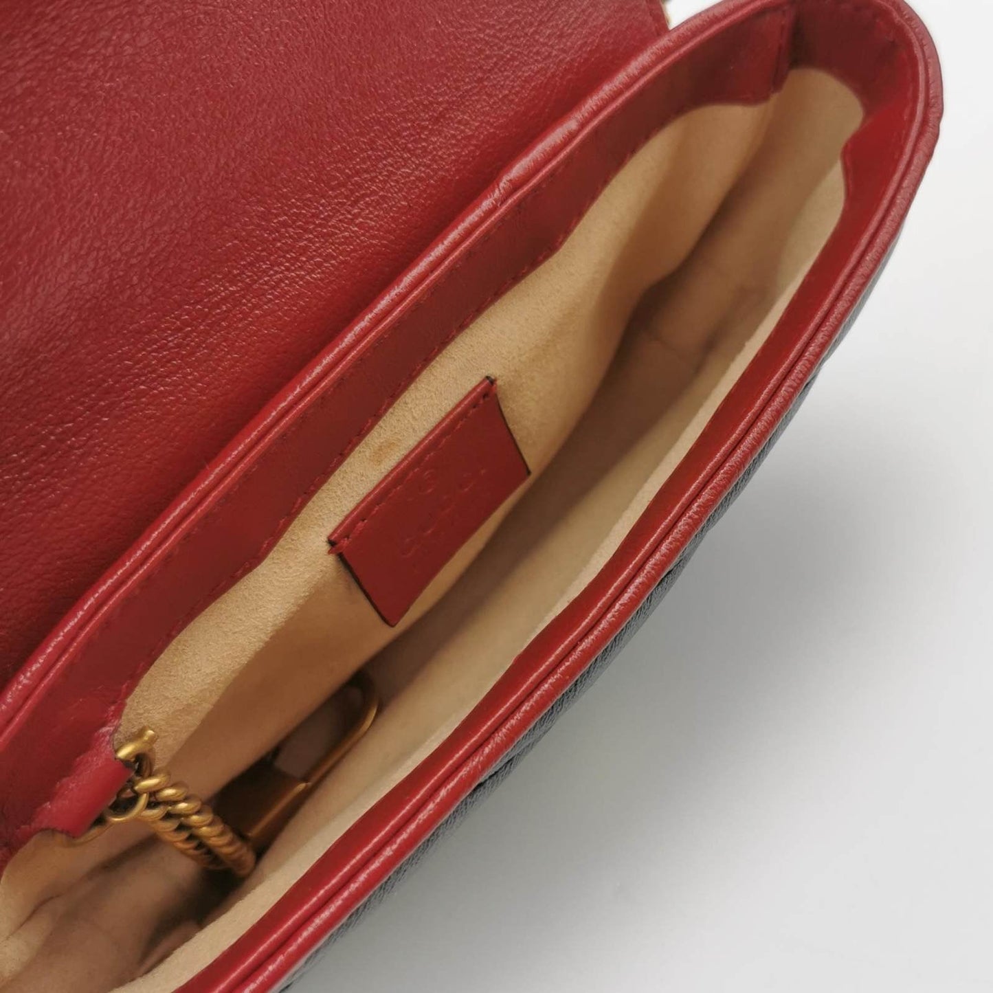 Gucci Marmont Super Leather Black Mini Flap Travel Bag