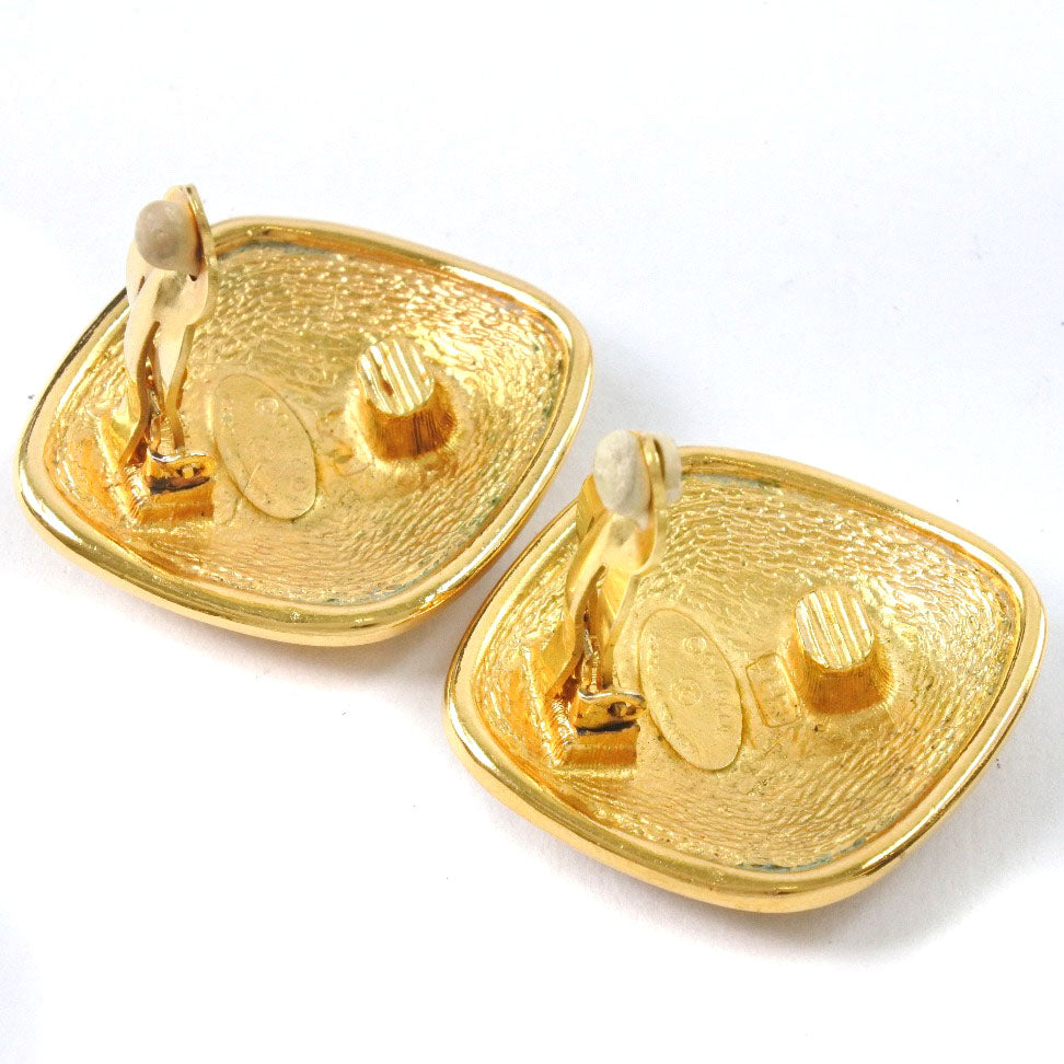 Coco Mark Gold Earrings Jewelry Plated