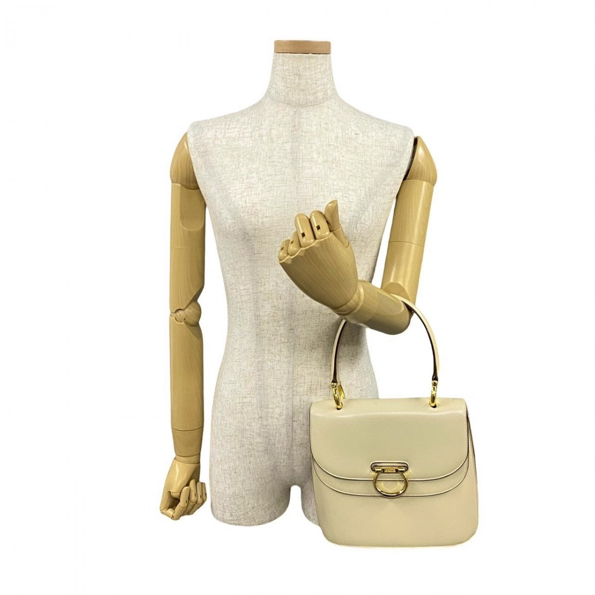 Calfskin, Metal Women Leather Beige Travel Bag
