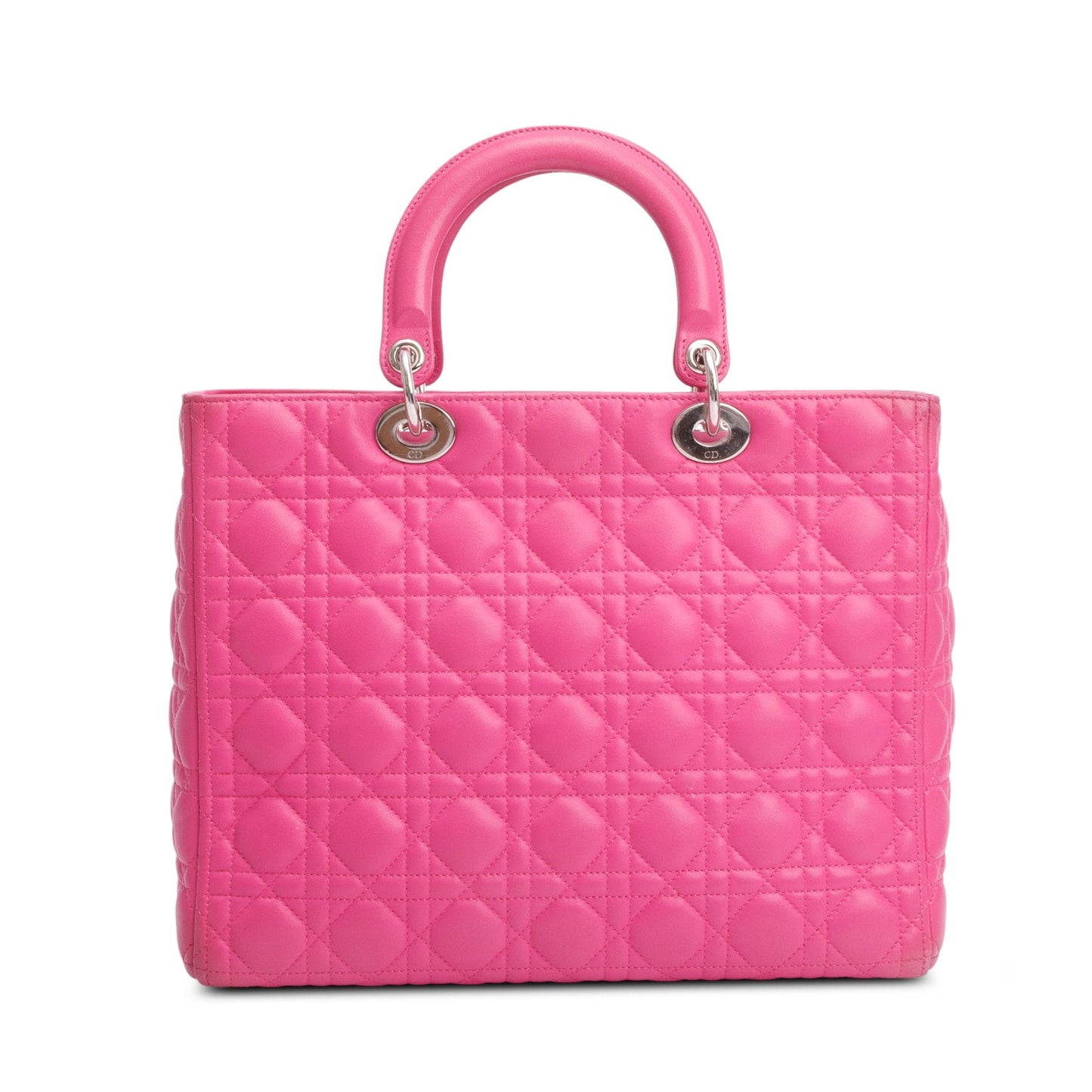 Dior Christian Cannage Lady Bag Leather Pink Travel Bag