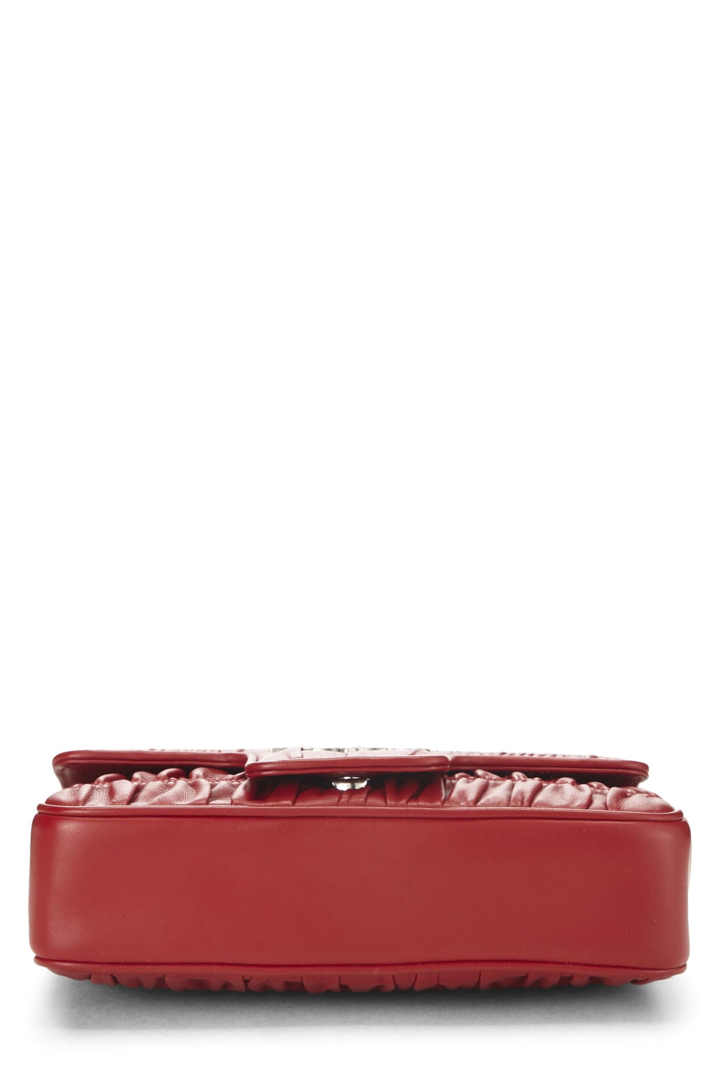 Prada Nappa Gaufre Crossbody Bag Red