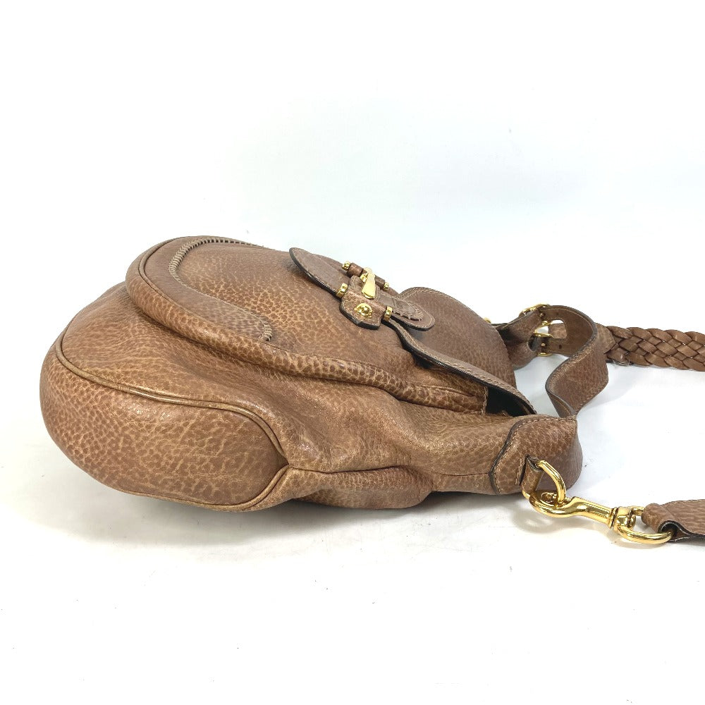 Gucci Horsebit Leather Brown Crossbody Bag