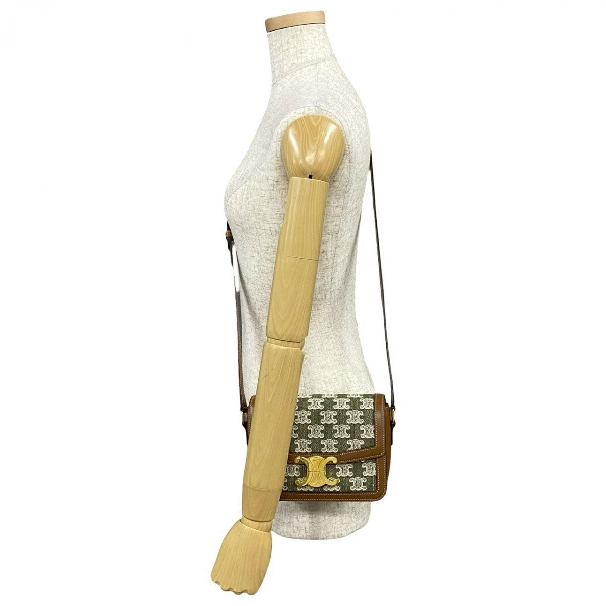 Shoulder Bag , Logo Metal Teen Triomphe Leather Canvas