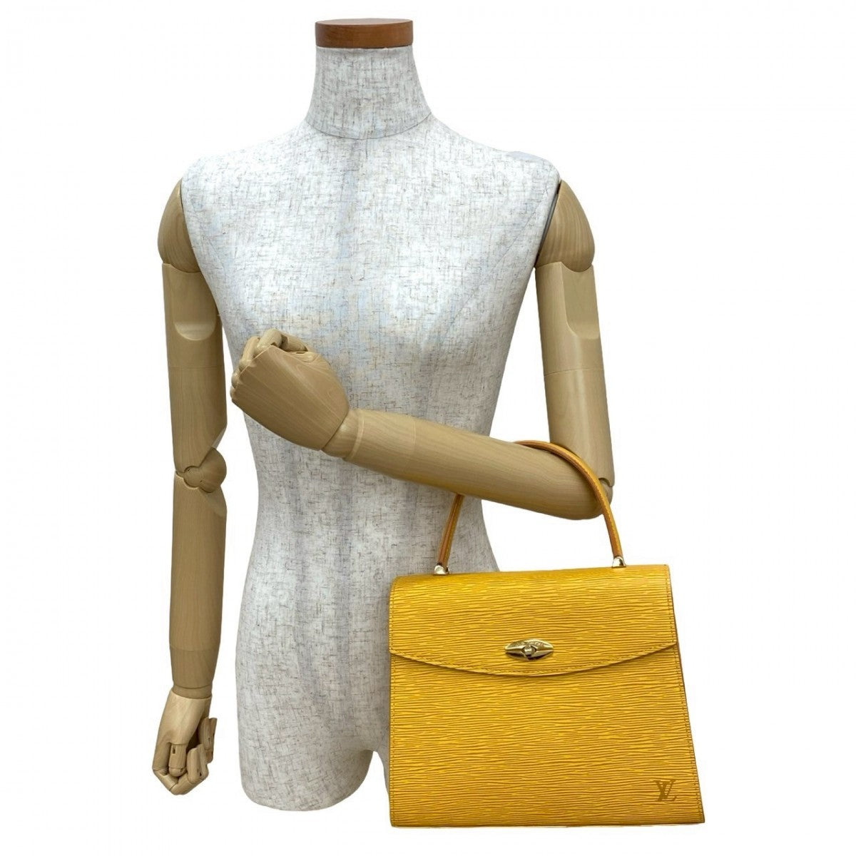 Louis Vuitton M52379 Epi yellow Epi Malesherbes Leather Handbag
