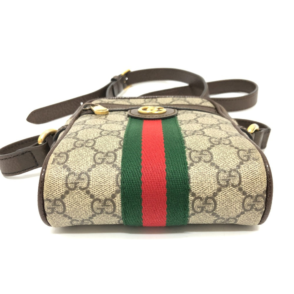 Gucci GG Supreme GG Supreme Ophidia Canvas Brown Shoulder Bag