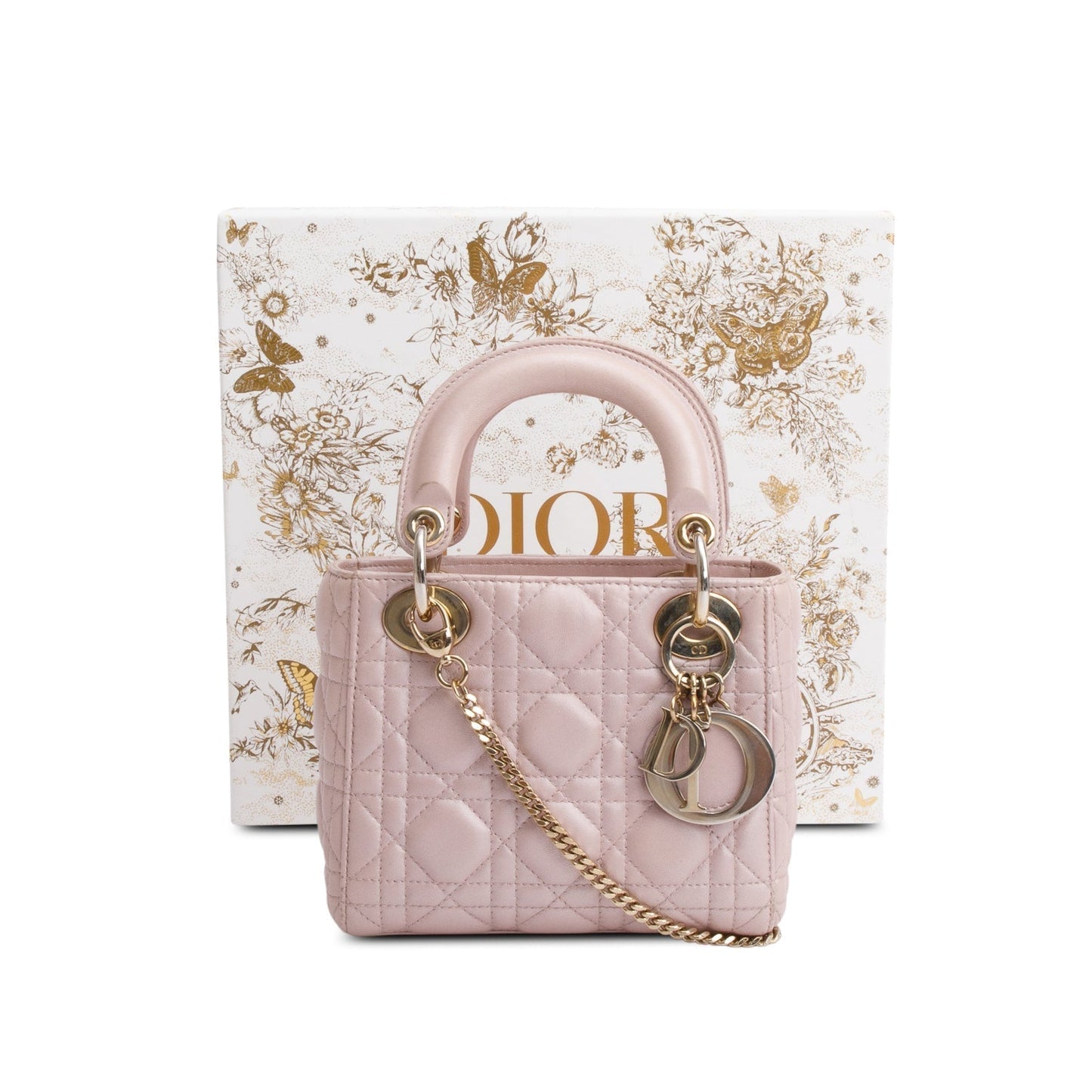 Dior Christian Cannage Lady Bag Leather Pink Travel Bag Dior Bag