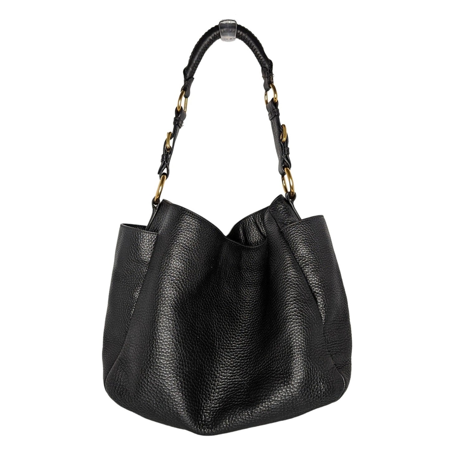 Prada Daino Side Pocket Hobo Vitello Shoulder Bag