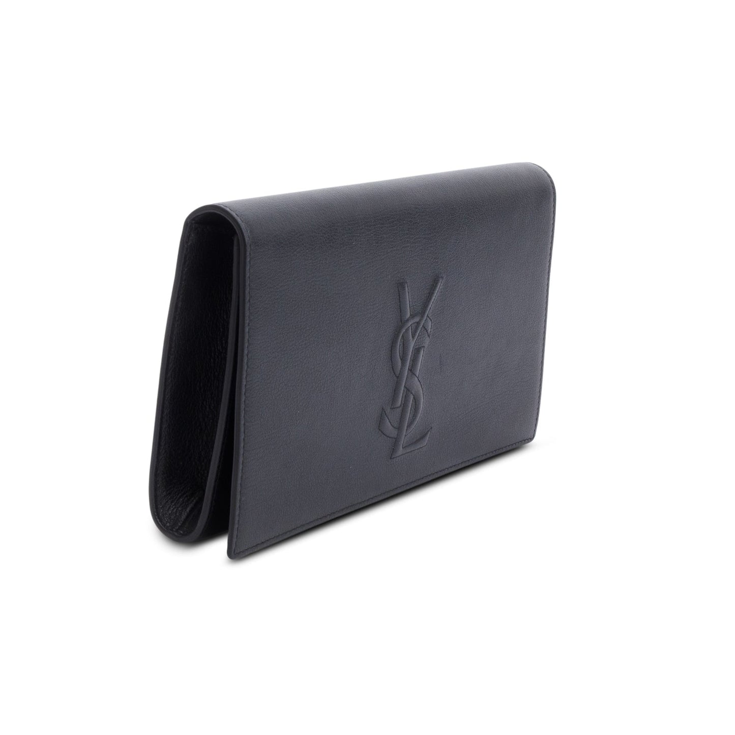 YSL Saint Laurent Belle De Jour Clutch Leather Black Clutch Bag