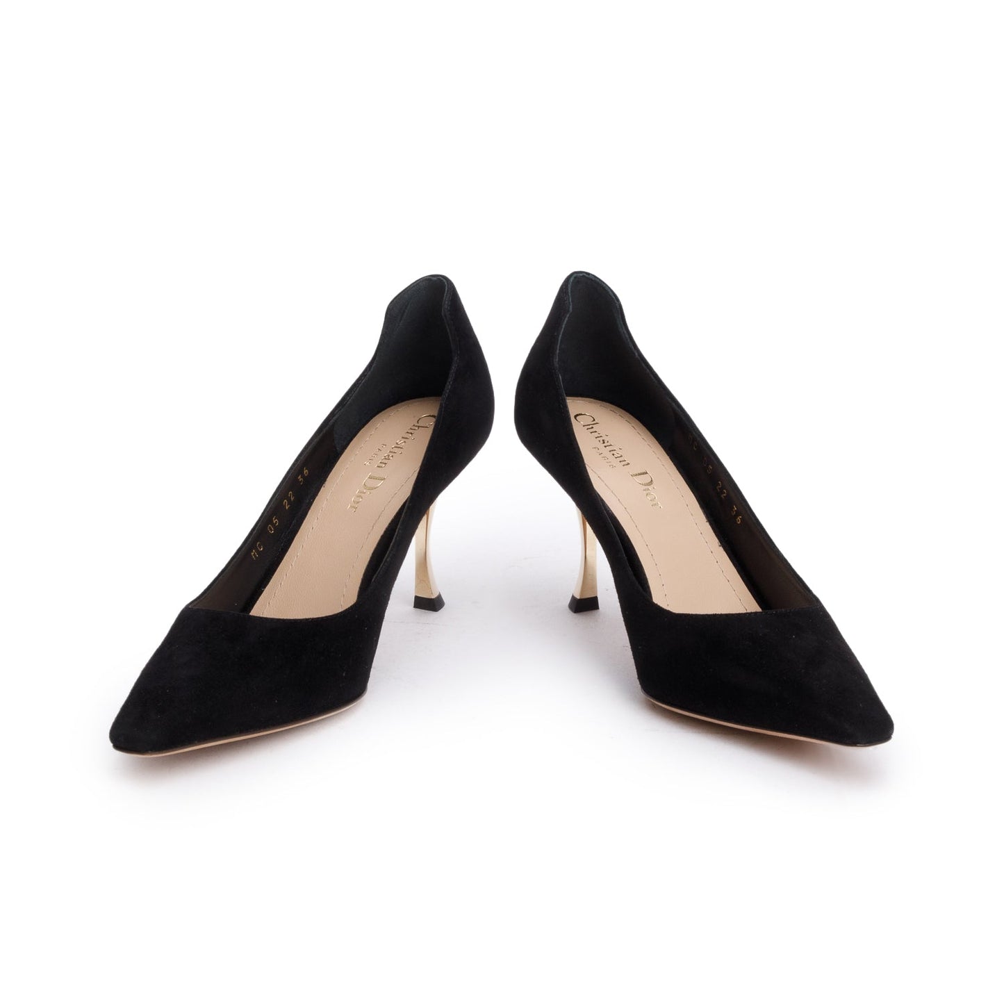 Dior Christian D Fame Pumps, Size Handbag Suede Black Shoes