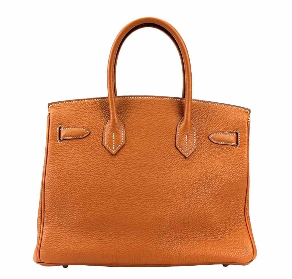 Hermes Birkin Bag Togo Leather Gold Travel Bag