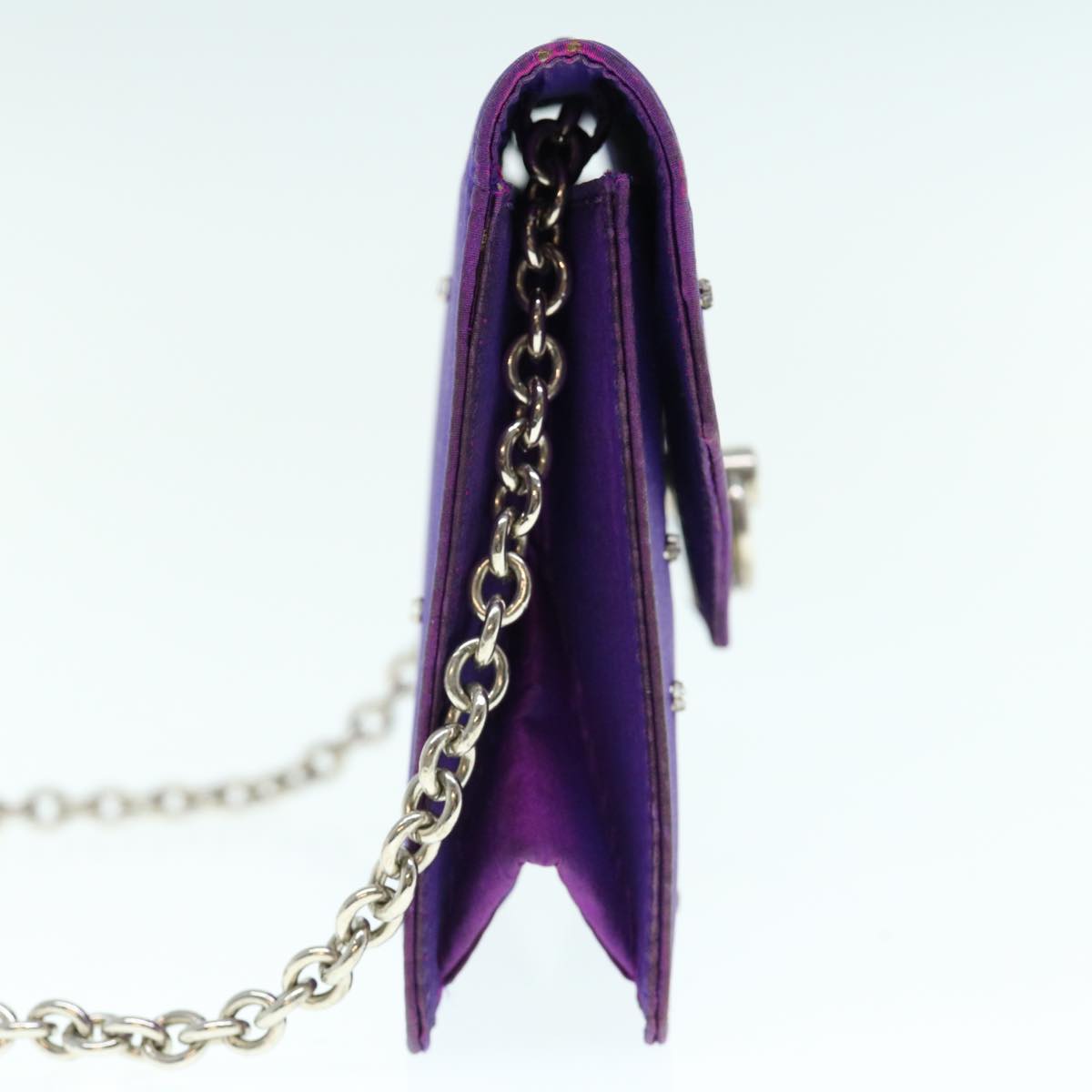 Luxury Pouch Purple Handbag Satin Chain Travel Bag