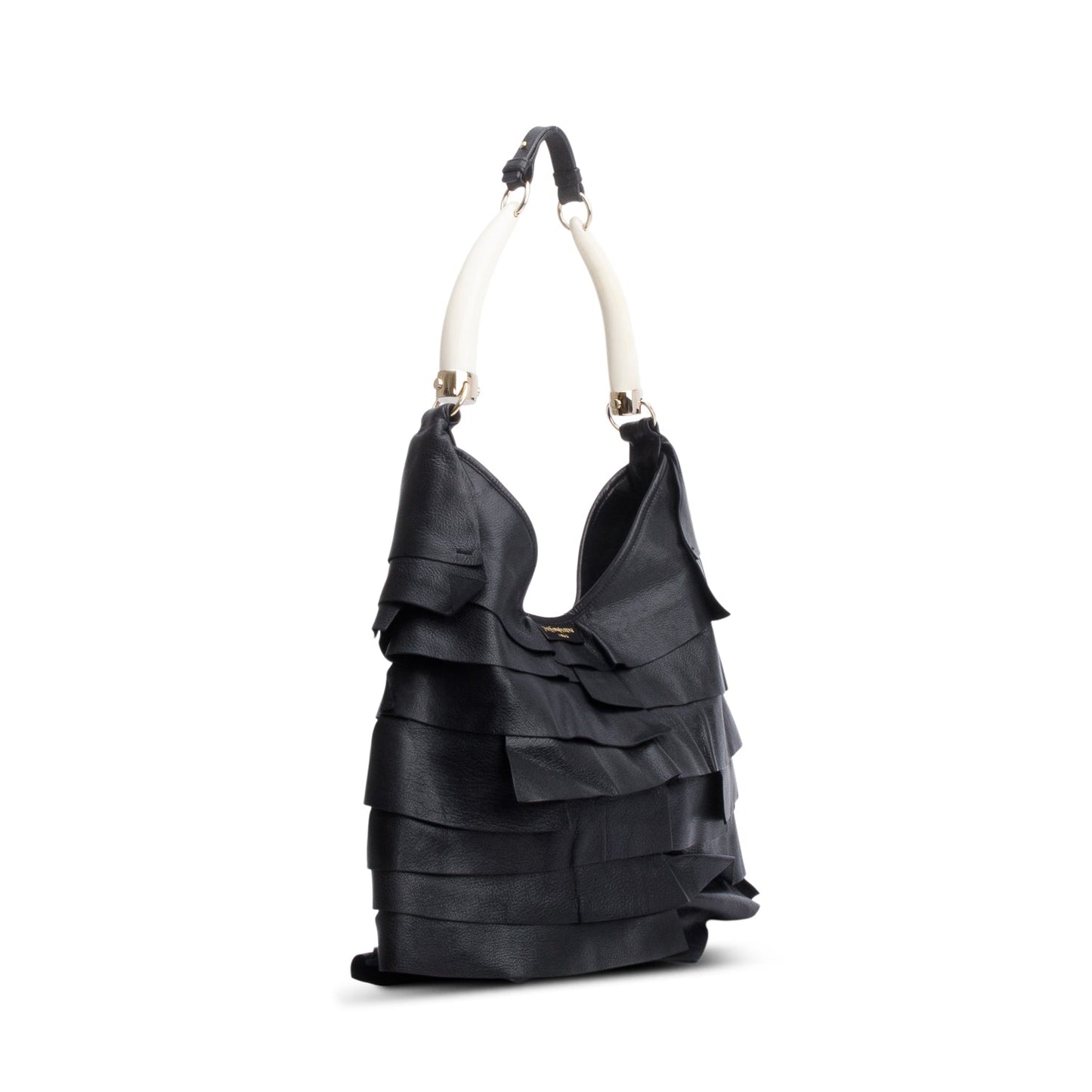 YSL Saint Laurent St Tropez Tote Leather Black Tote Bag