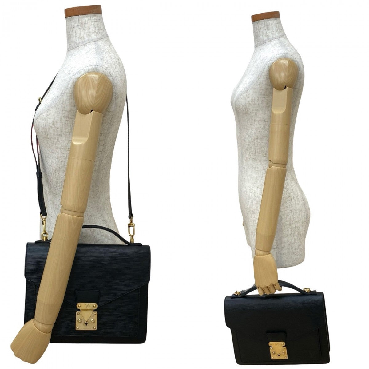 Louis Vuitton M52122 Epi Monceau Leather Black Shoulder Bag