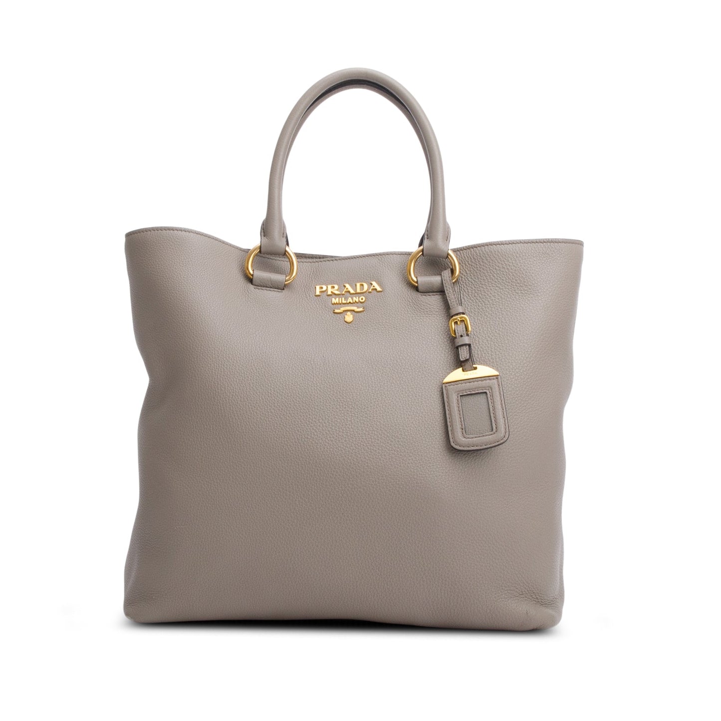 Prada Grey Vitello Phenix Convertible Shopper Tote Handbag Tote Bag