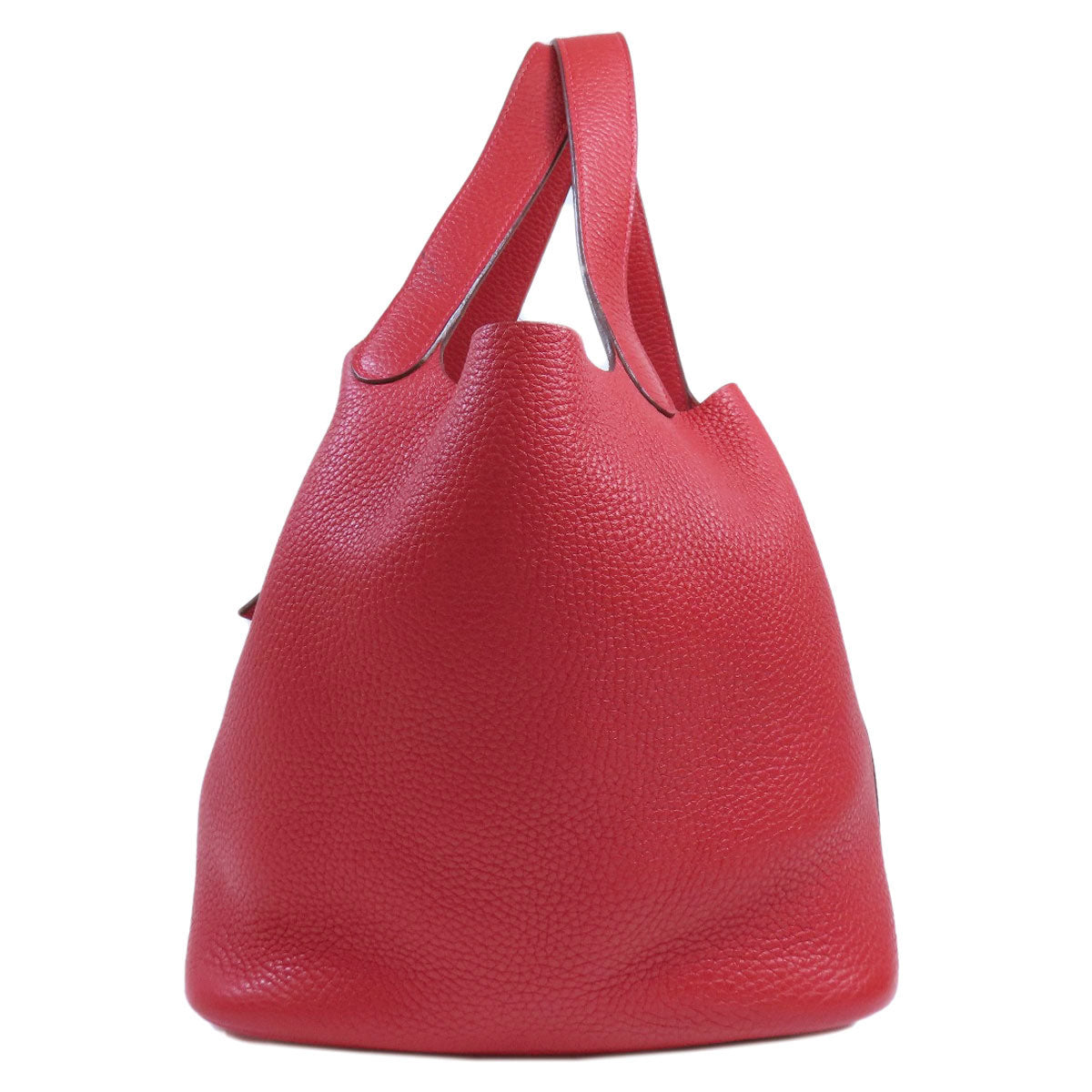 Hermes Handbag Taurillon Clemence Picotin Lock Mm Silvermetal Red Travel Bag 65714080