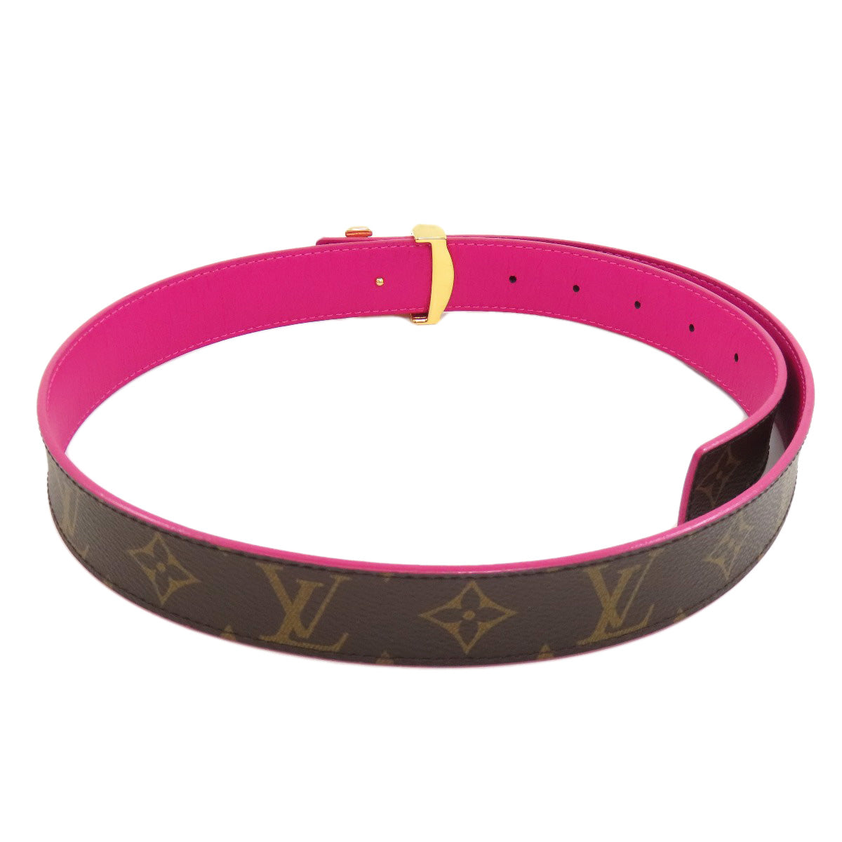 Louis Vuitton M0256 Suntur Initials Monogram Canvas Brown Belt