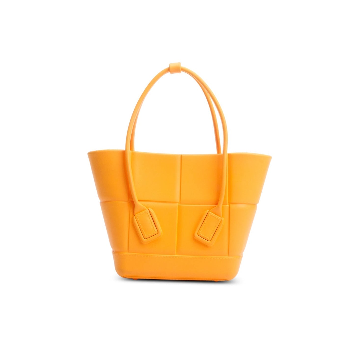 Bottega Veneta Orange Rubber Arco Tote Mini Tote Bag