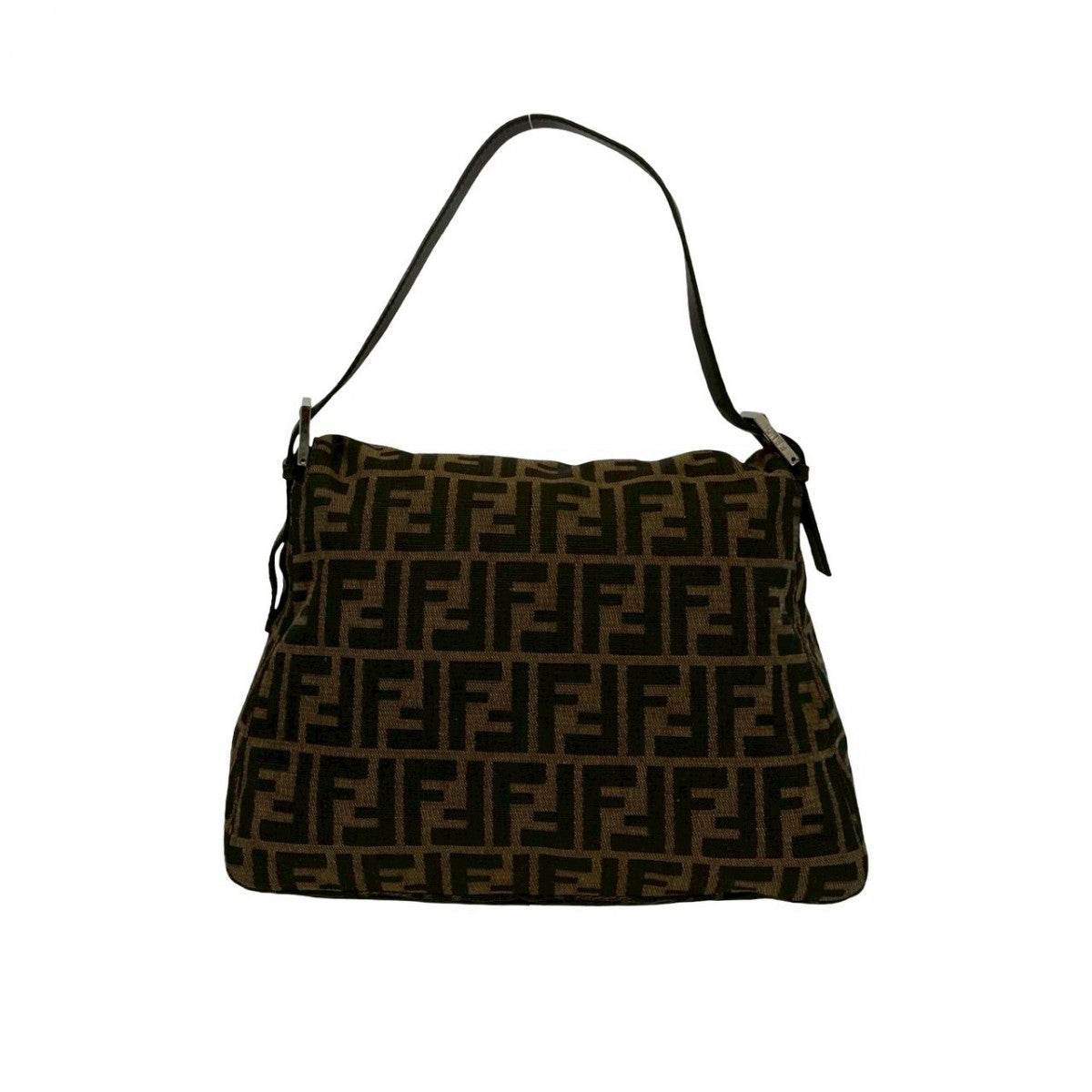 Fendi Handbag Mamma Canvas Brown Bucket Bucket Bag