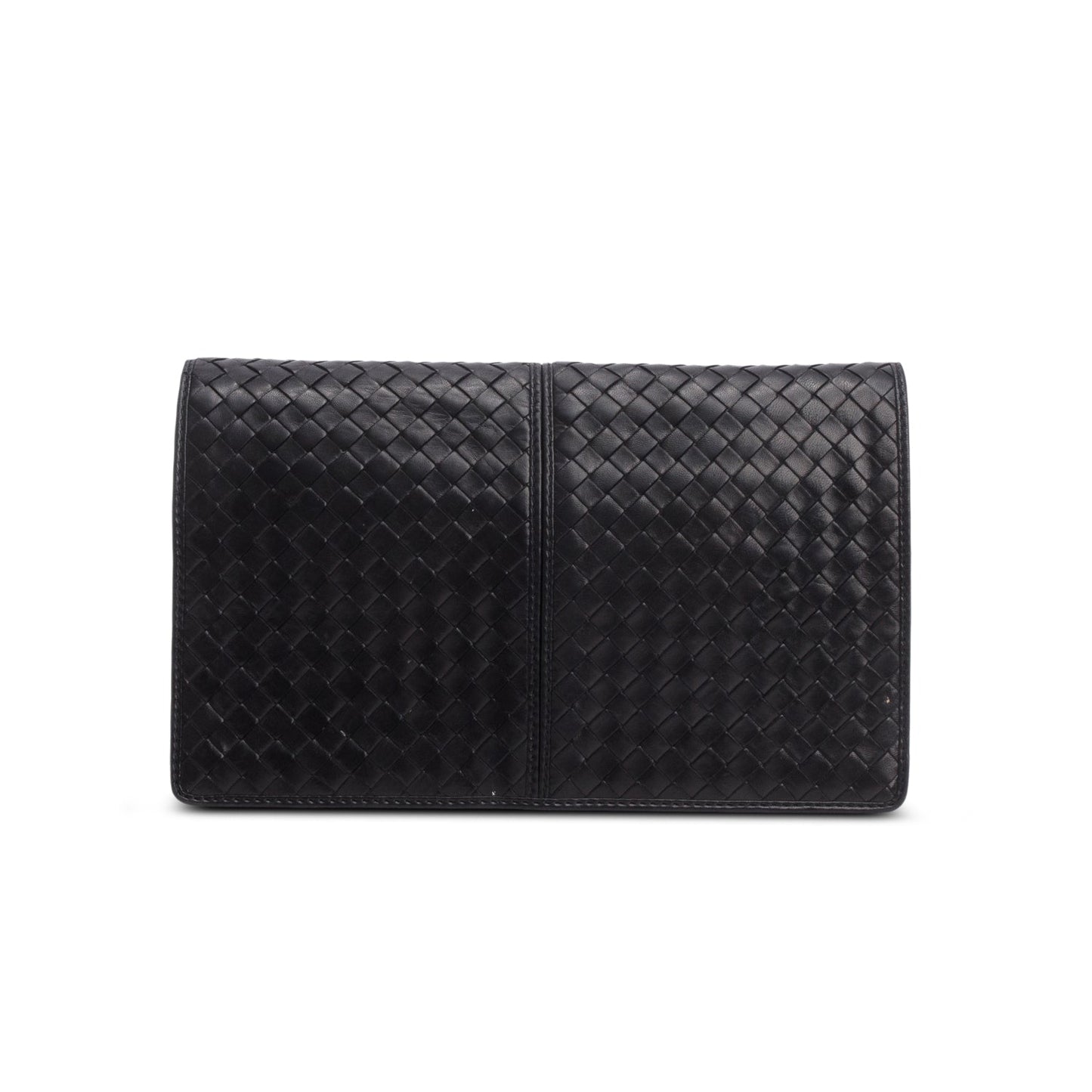 Bottega Veneta Intrecciato Clutch Leather Black Clutch Bag