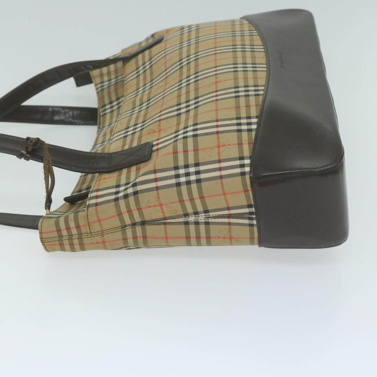 Burberry Luxury Nova Check Tote Bag Auth Canvas Beige Beige Auth 66489