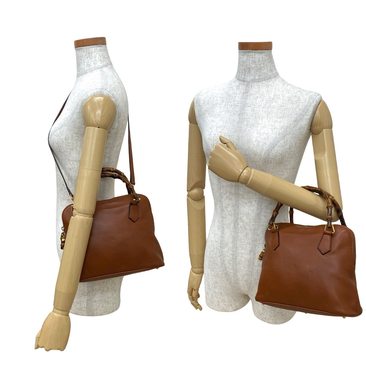 Gucci Bamboo Leather Brown Shoulder Bag 3