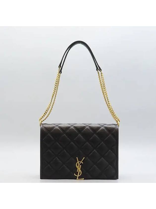 YSL Saint Laurent Saint Laurent Trending Black Gold Chain Mini Leather Quilted Shoulder Bag