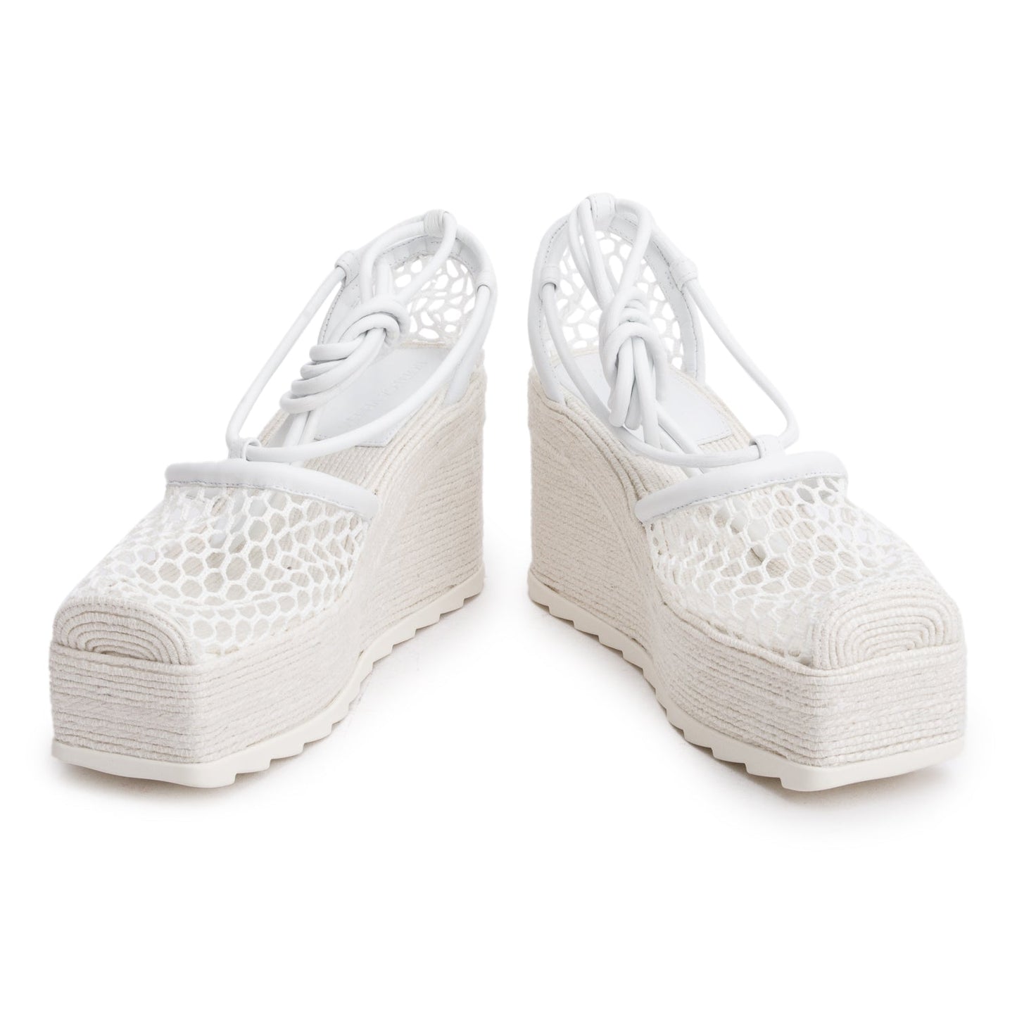 Bottega Veneta Mesh Lambskin Sporty Web Stretch Ankle Tie White Travel Bag