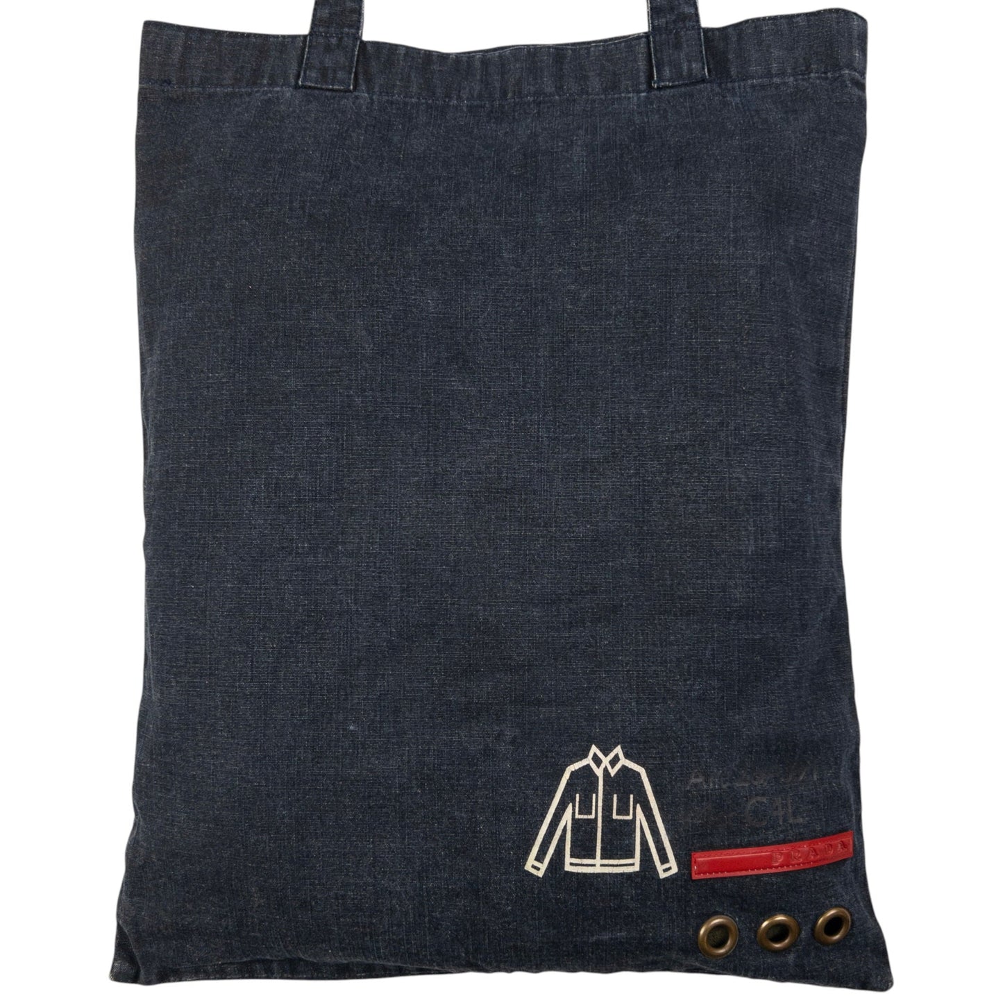 Prada Tote Bag Sport Denim Navy