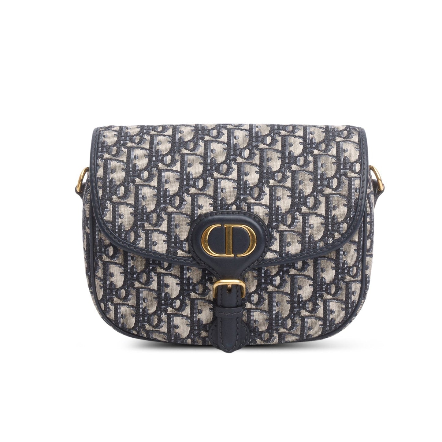 Dior Christian Oblique Jacquard Bobby Bag Blue Medium Travel Bag