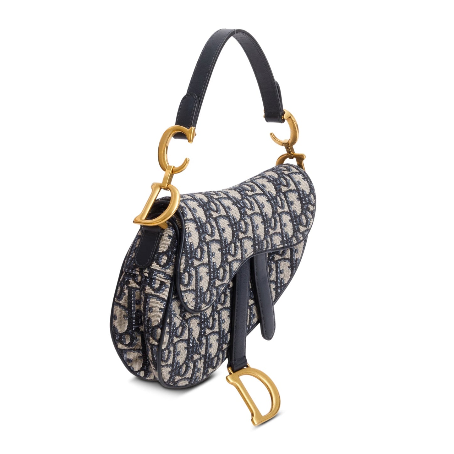 Dior Christian Oblique Saddle Bag Blue Mini Travel Bag