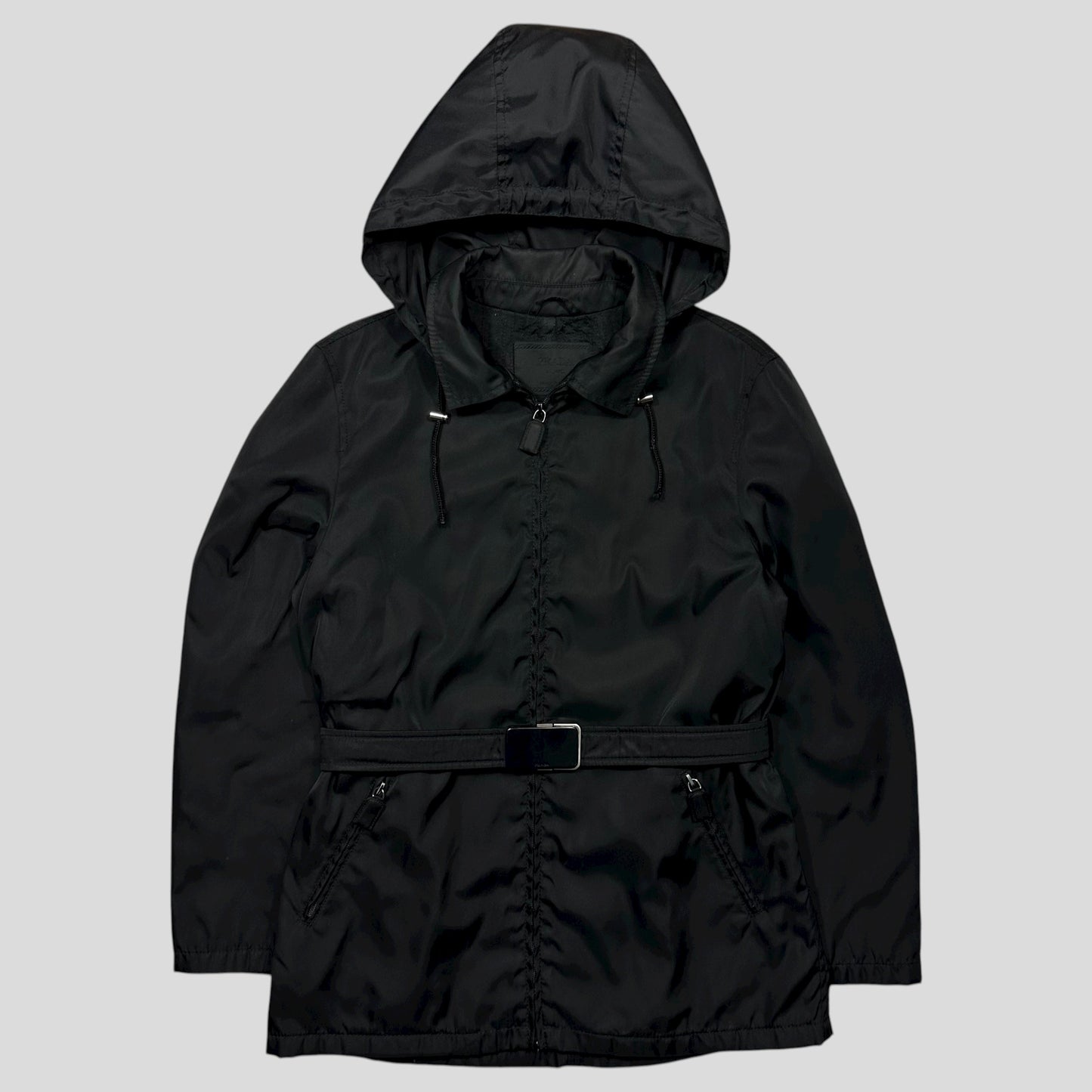 Prada Handbag 90’s Belt Parka Jacket Nylon Quilted