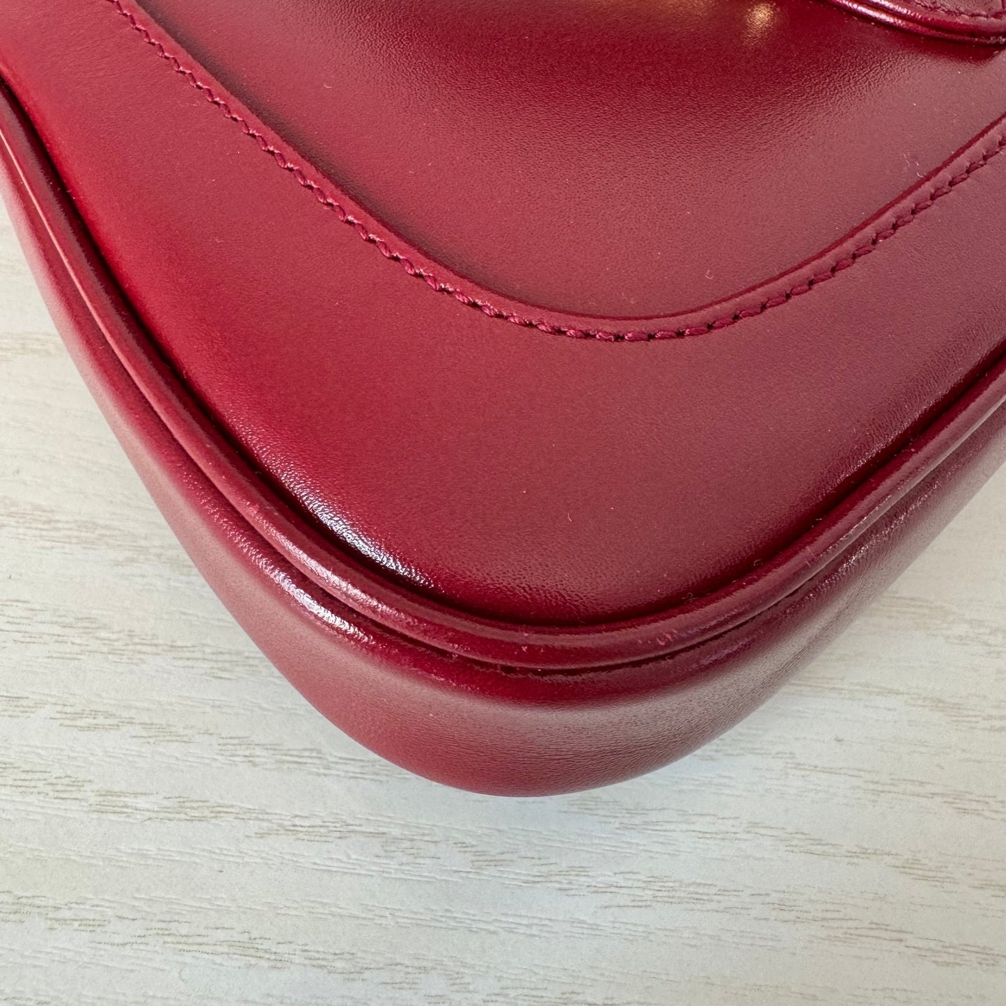 Gucci Jackie Burgundy Leather Red Mini Travel Bag Bag 3