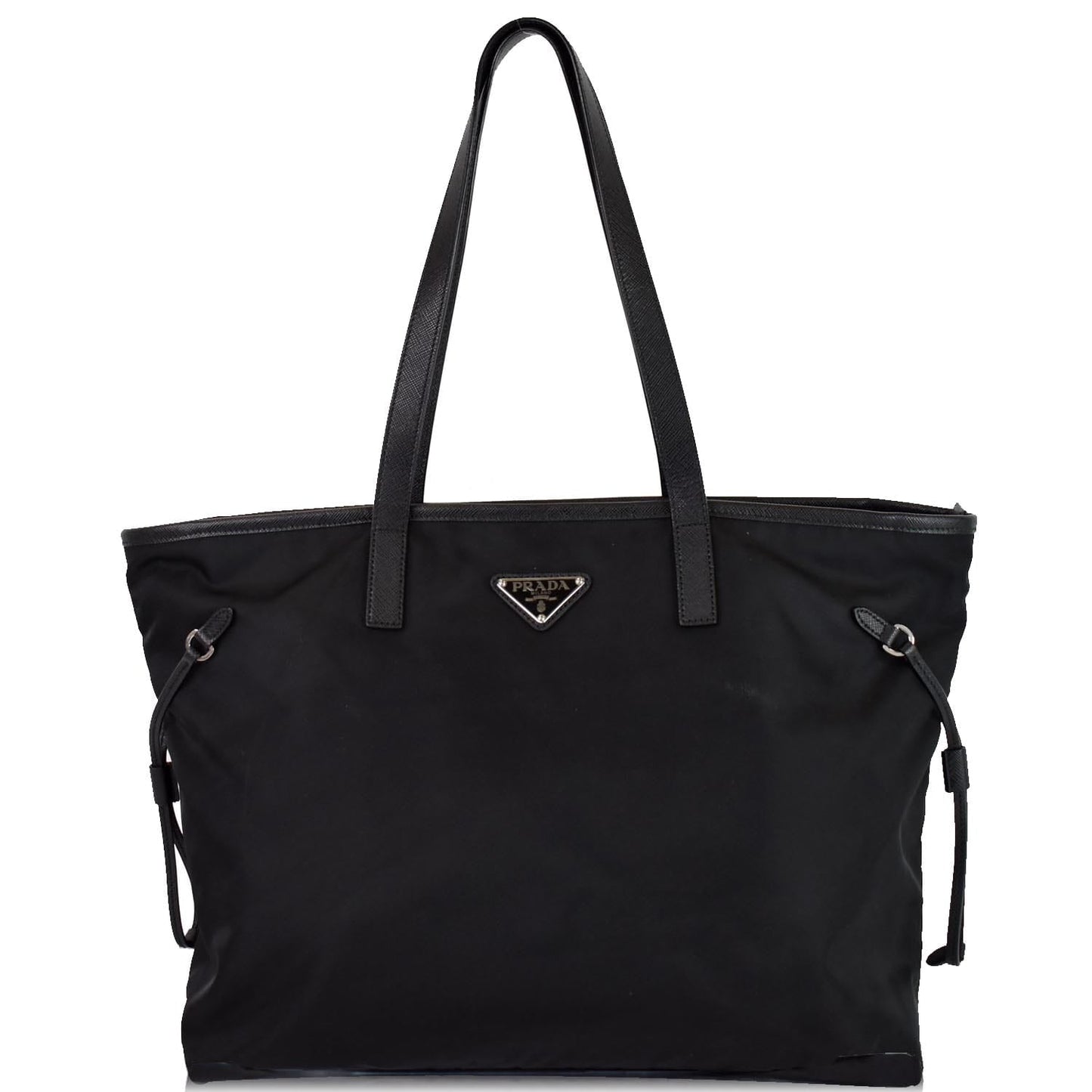 Vela Side Cinch Tote Shoulder Bag Nylon Black