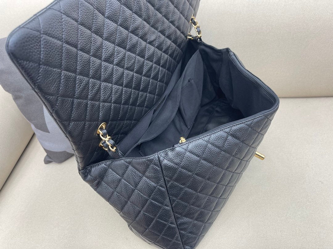 Gucci Chanel Coco Lu age Toned Hardware For Black Gold Travel Bag