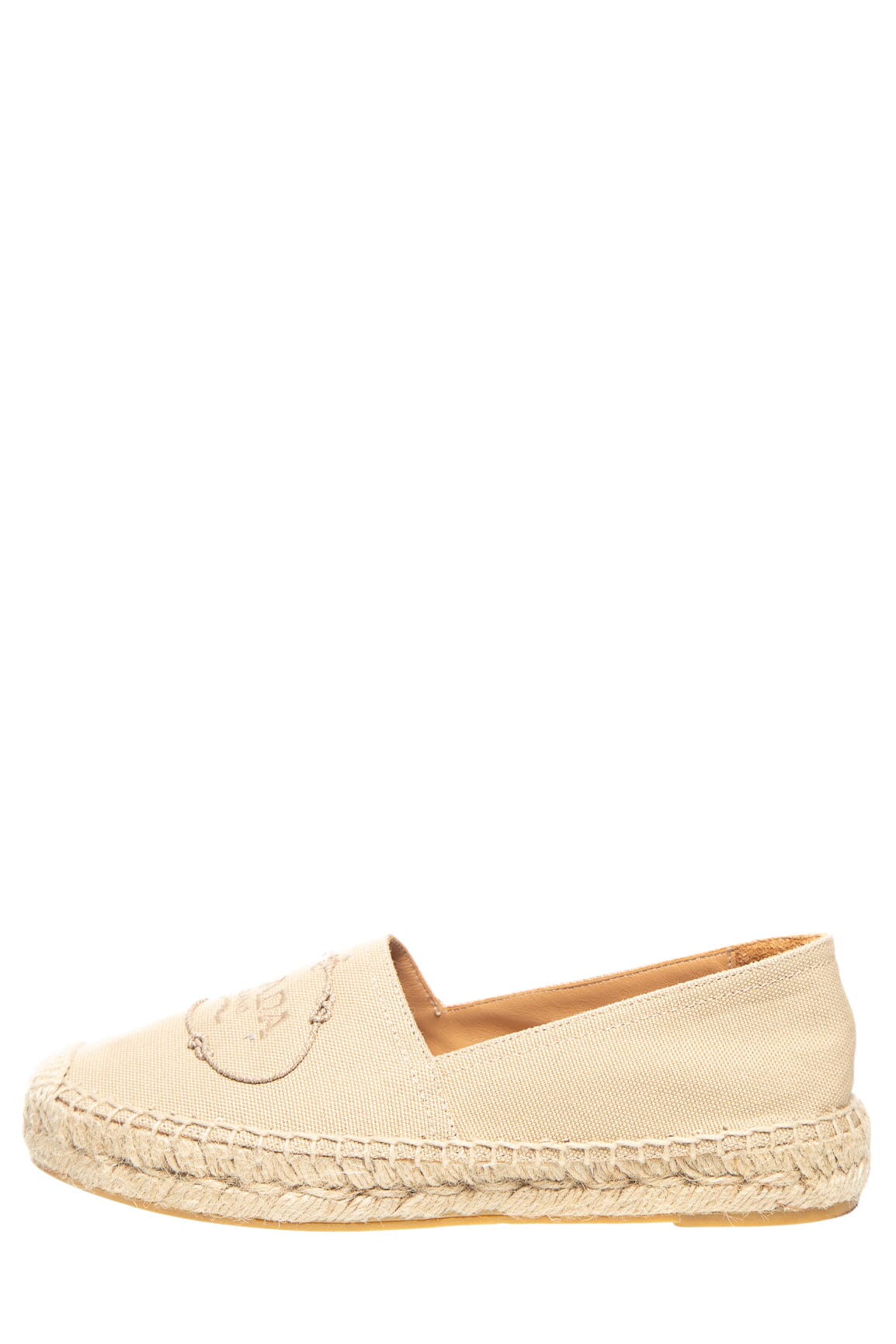 Prada Shoe "" Espadrille SZ 36 Beige Logo Embroidered Shoes